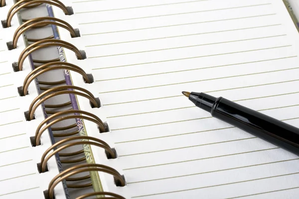 Pen and notebook — Stock Photo, Image