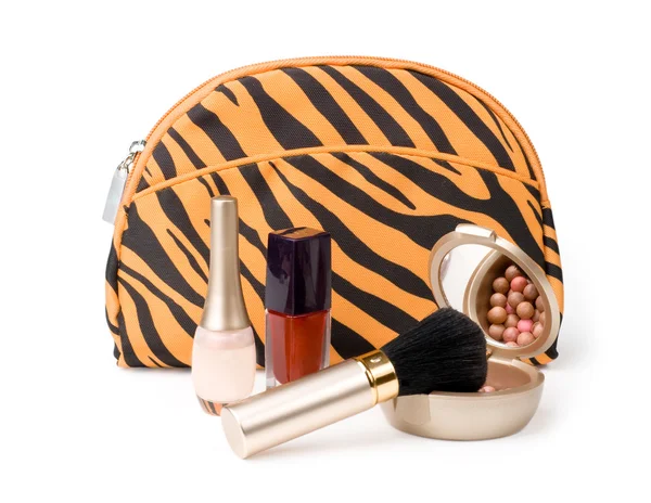 Handväska och kosmetika — Stockfoto