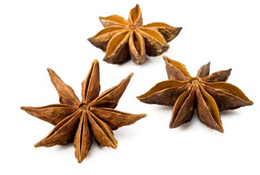 Star anise on a white background clipart