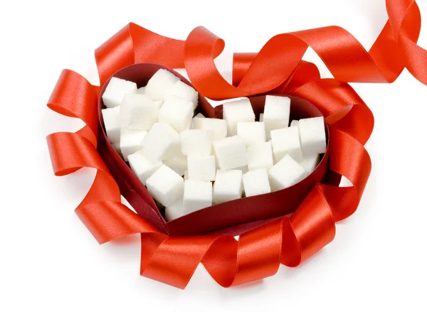 Sugar and heart — Stock Photo, Image