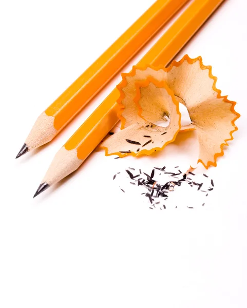 Bleistift auf weißem Hintergrund — Stockfoto