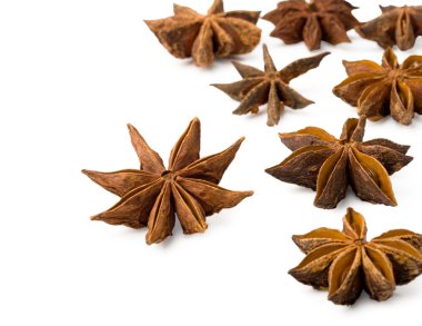 Star anise on a white background clipart