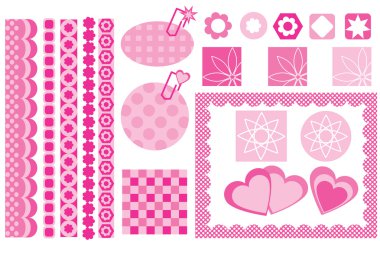 Design elements for scrapbooking clipart