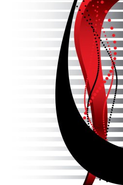 Red and black lines clipart