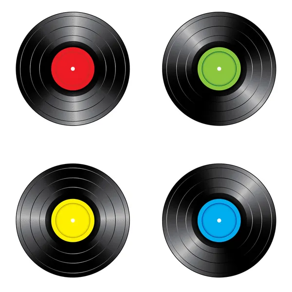 Set vinyl records — Stockvector
