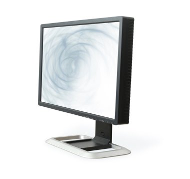 Monitor on white clipart