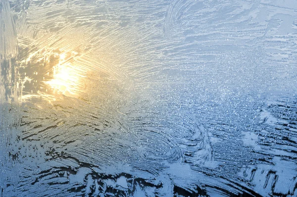 Παγετός στο παράθυρο — Φωτογραφία Αρχείου