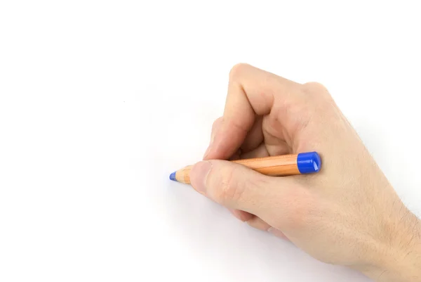 Crayon à la main — Photo