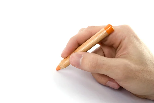 Adamın elinde kalem — Stok fotoğraf