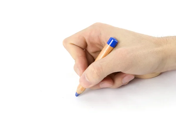 Szabadkézi ceruzát üres fehér háttere — Stock Fotó