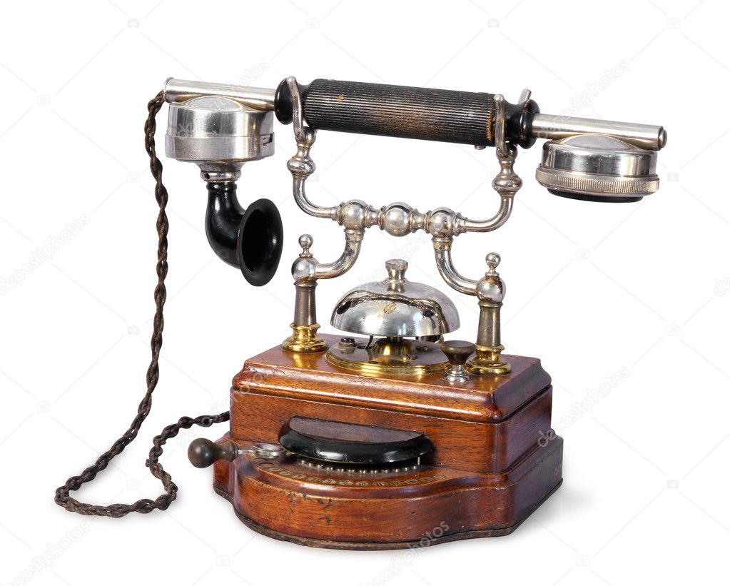 The old-fashioned retro telephone