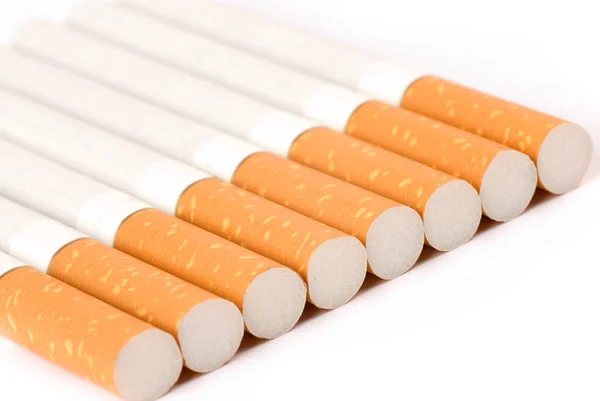 Row of cigarettes — Stock Photo, Image