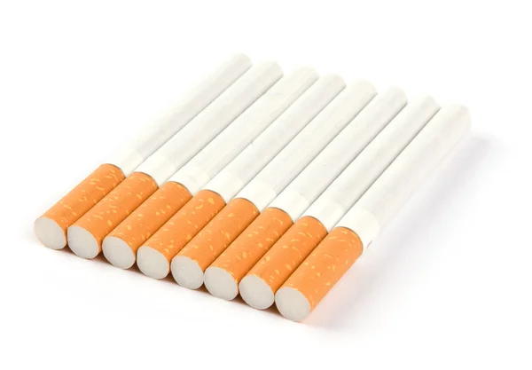 Rad av cigaretter — Stockfoto