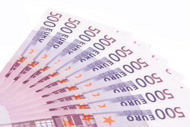 Five hundred Euro banknotes clipart