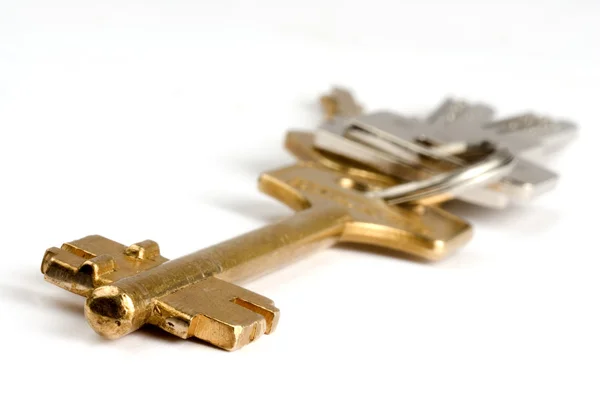 Keys on white background — Stock Photo, Image