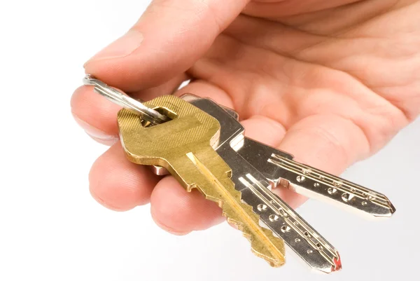 Hand houden sleutels — Stockfoto