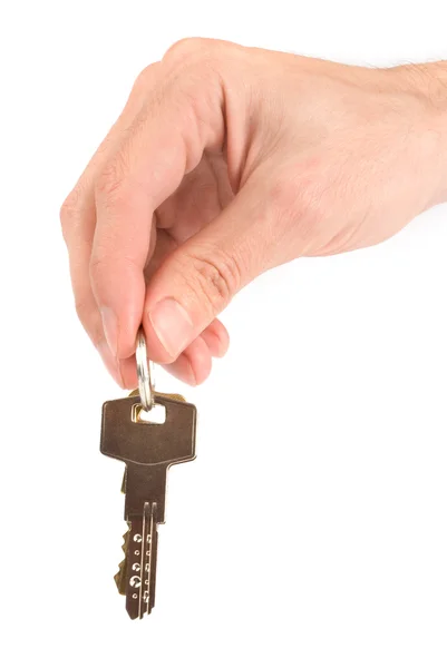 Ręka trzyma klucze — Zdjęcie stockowe