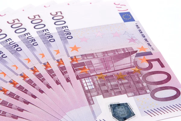 Euro banknotları, yakın plan. — Stok fotoğraf