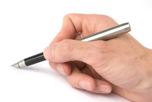 Χέρι που κρατά στυλό — Φωτογραφία Αρχείου