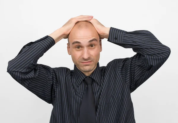 Stressed young business man — Stock Photo, Image