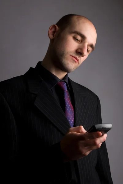 Businessman calling on phone — Stock Photo, Image