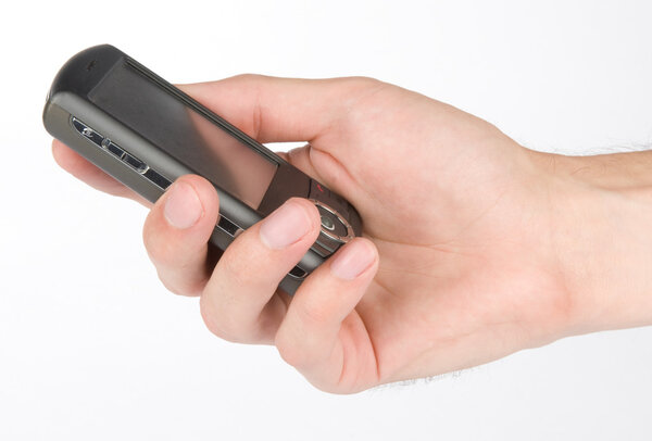 Mobile phone in man hand
