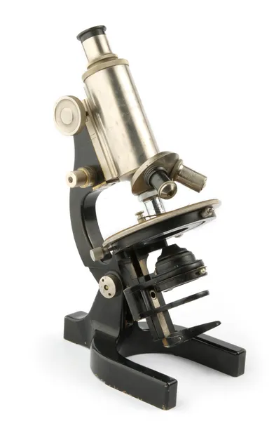 Eski mikroskobu — Stok fotoğraf