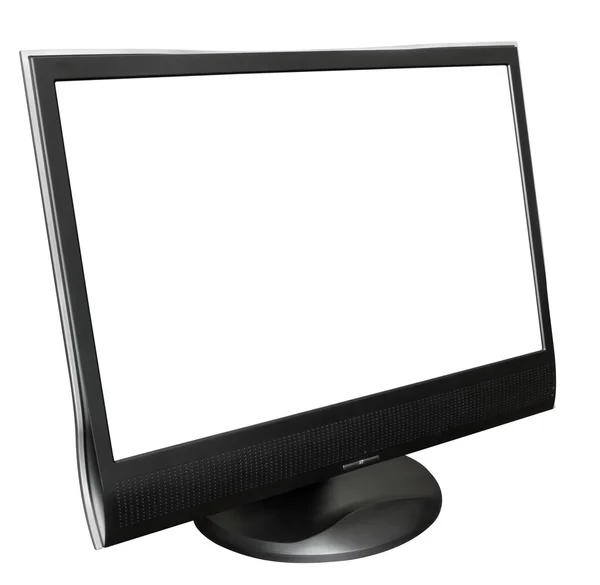 Компьютерный монитор на белом фоне — стоковое фото
