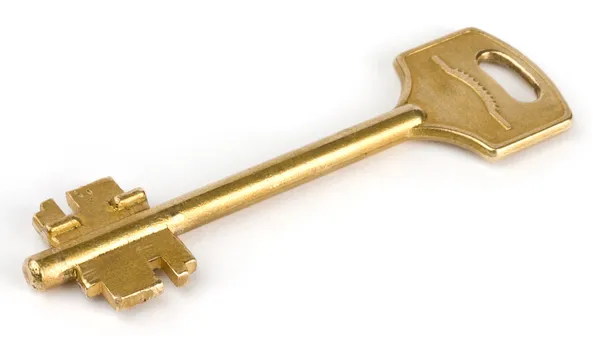 Golden key Stock Photo