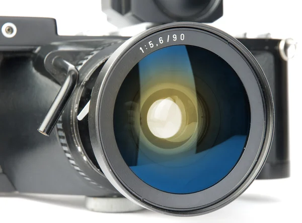 Objektiv einer alten Kamera — Stockfoto