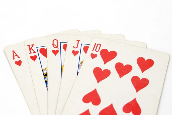 Colección de corazones poker — Foto de Stock