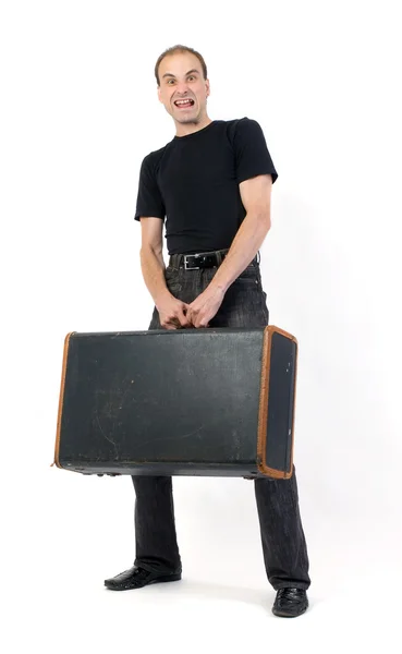 Чоловік з багажем — стокове фото