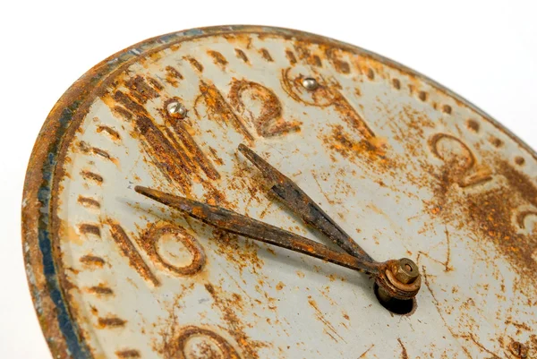 Stary zardzewiały zegar twarz — Zdjęcie stockowe