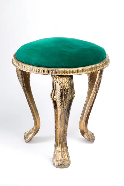 Grüner antiker Stuhl — Stockfoto