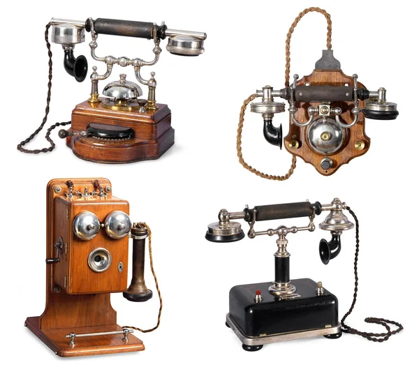 Collection of retro telephones — Stock Photo, Image