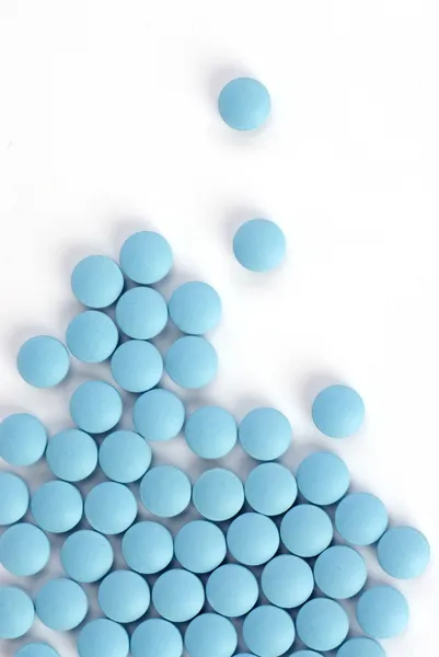 Blauwe pillen — Stockfoto