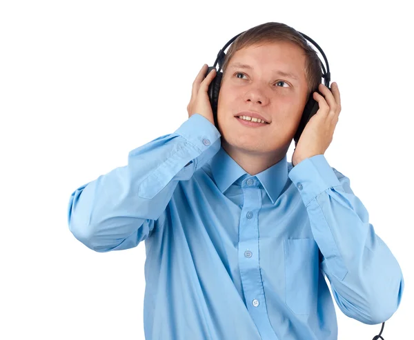 Jovem ouvindo música — Fotografia de Stock