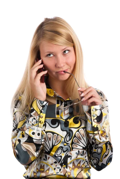 Mulher ao telefone — Fotografia de Stock
