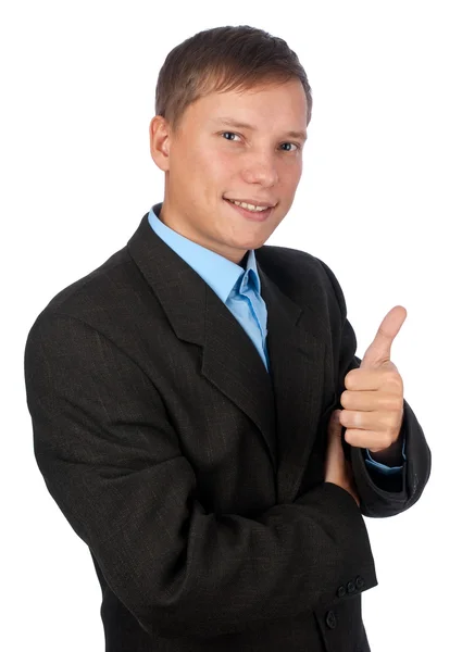 Succesvolle lachende zakenman — Stockfoto
