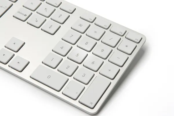 Teclado de computador branco — Fotografia de Stock