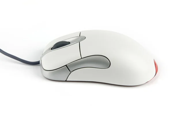 케이블로 컴퓨터 마우스 — 스톡 사진