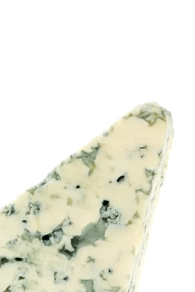 Синій сир на білому фоні — стокове фото