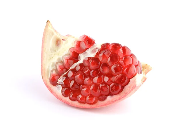 Ripe pomegranate on white background — Stock Photo, Image