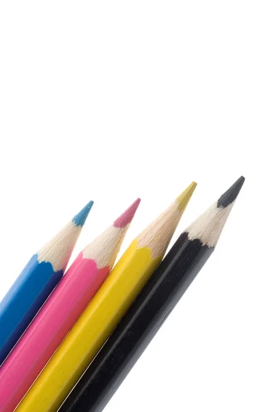 CMYK-kleur potloden — Stockfoto