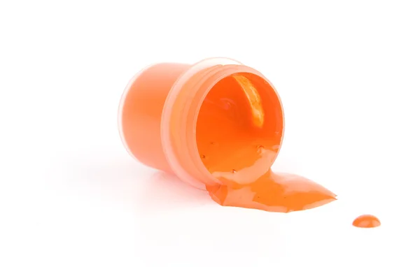 Lata de tinta laranja — Fotografia de Stock