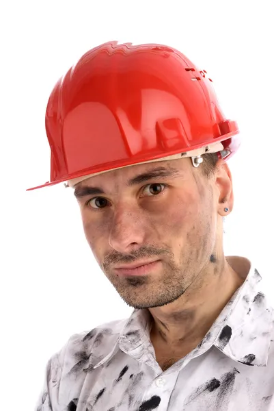 Jonge bouwer of een mijnwerker — Stockfoto