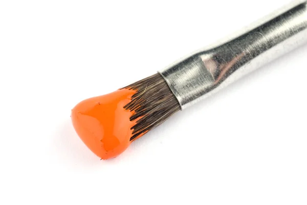 Escova com tinta — Fotografia de Stock