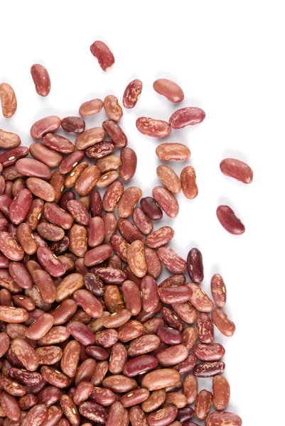 Red haricot beans on white — Stock Photo, Image