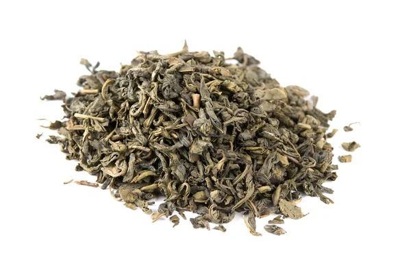 Grüner Tee isoliert auf weißem — Stockfoto