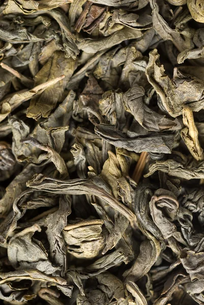 Зеленый чай листья крупным планом — стоковое фото